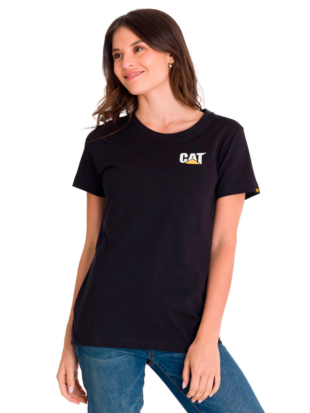 Polera Manga corta Casual Mujer WOMEN'S TRADEMARK TEE Negro CAT