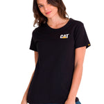 Polera Manga corta Casual Mujer WOMEN'S TRADEMARK TEE Negro CAT