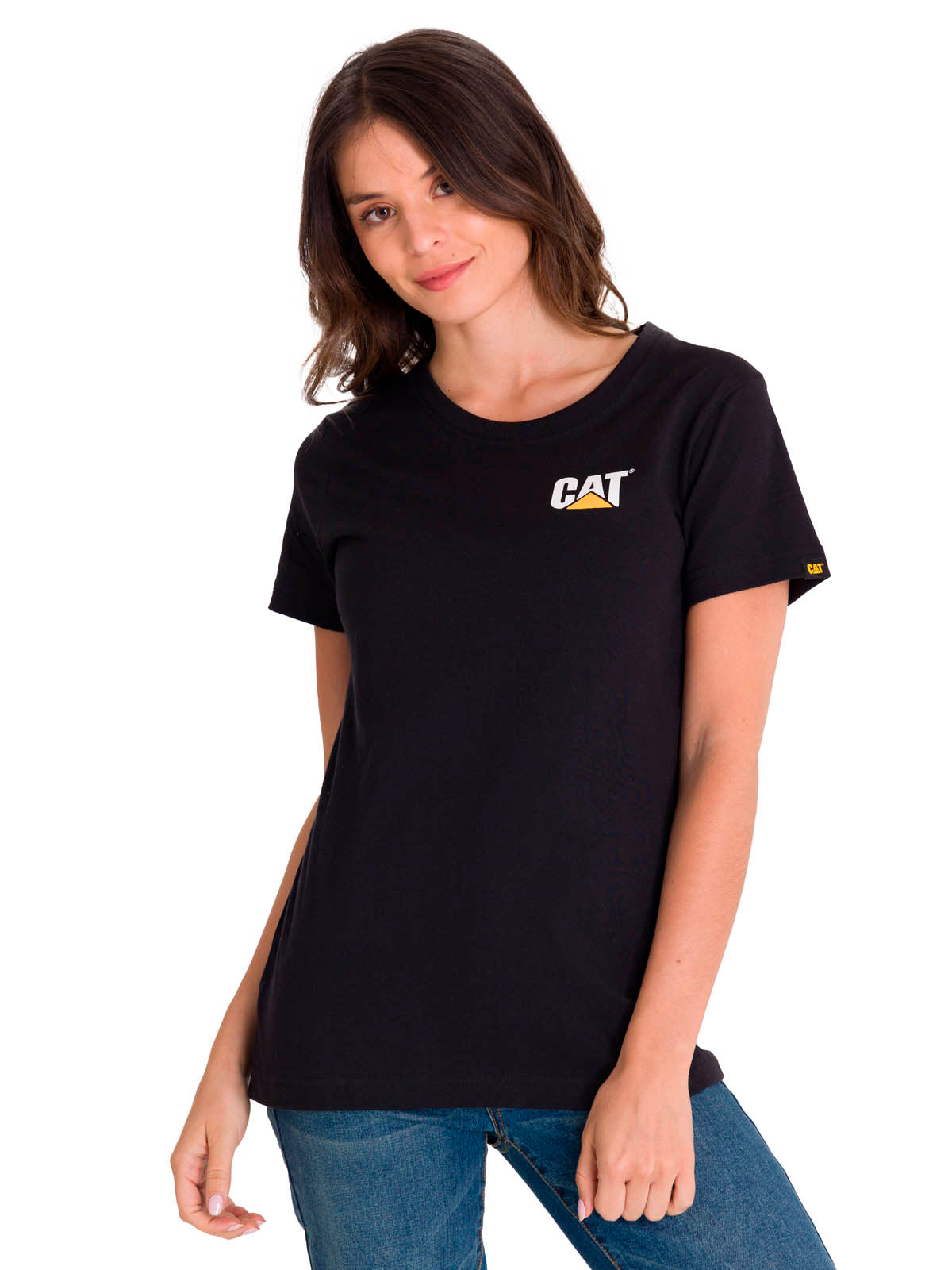 Polera Manga corta Casual Mujer WOMEN'S TRADEMARK TEE Negro CAT