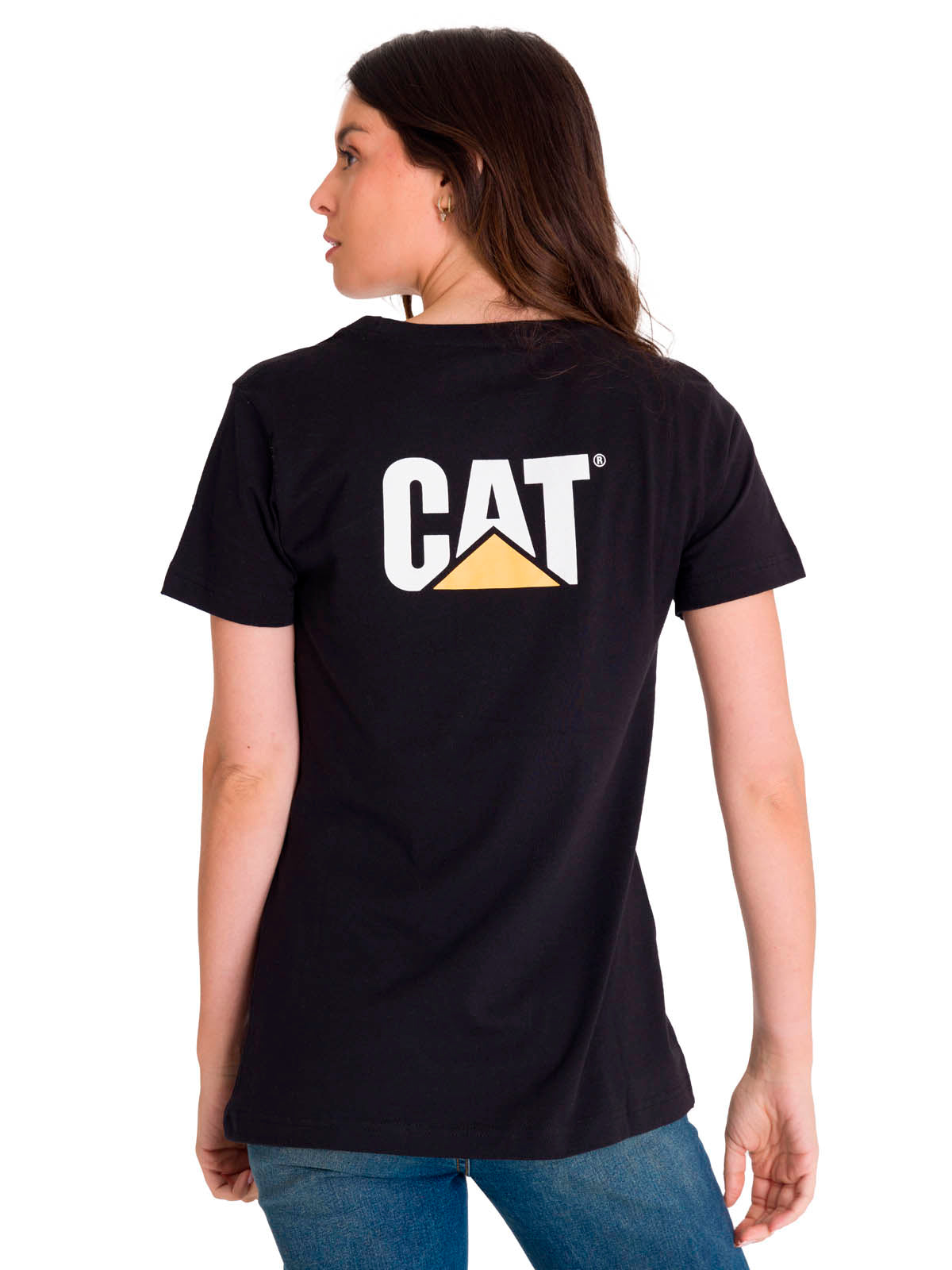 Polera Manga corta Casual Mujer WOMEN'S TRADEMARK TEE Negro CAT