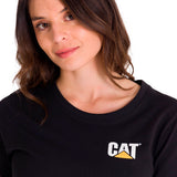 Polera Manga corta Casual Mujer WOMEN'S TRADEMARK TEE Negro CAT