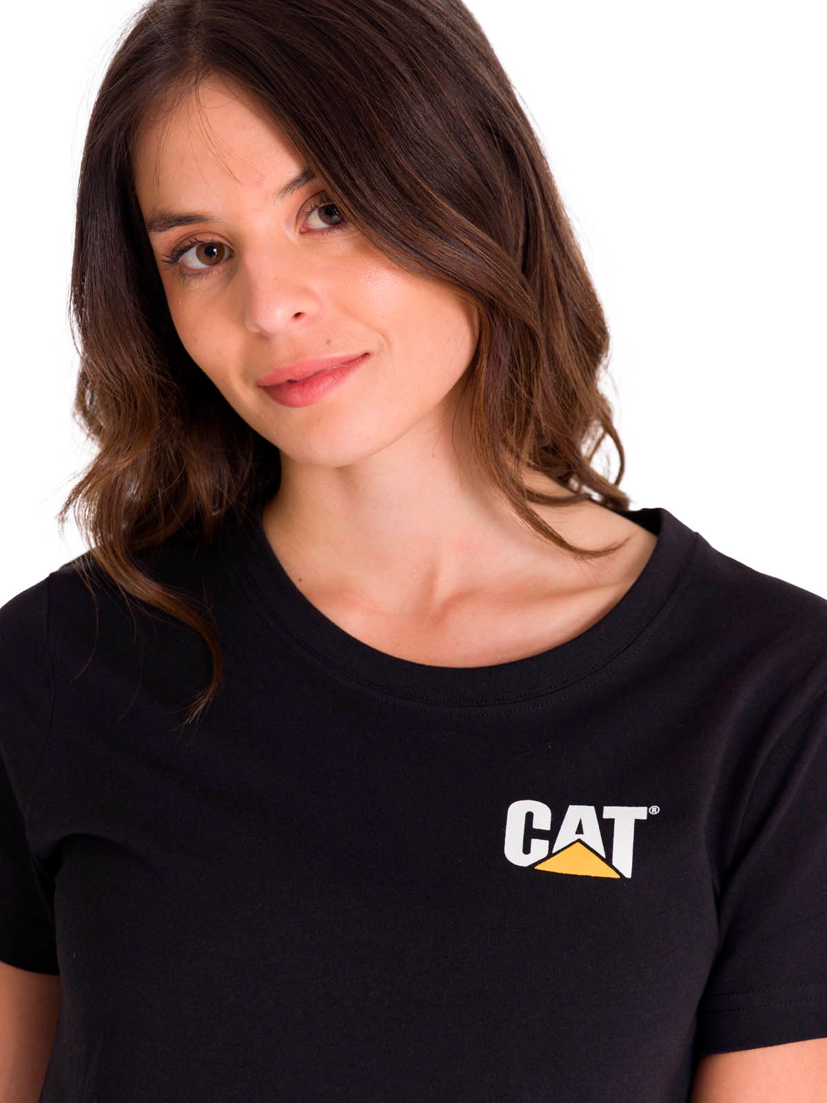 Polera Manga corta Casual Mujer WOMEN'S TRADEMARK TEE Negro CAT