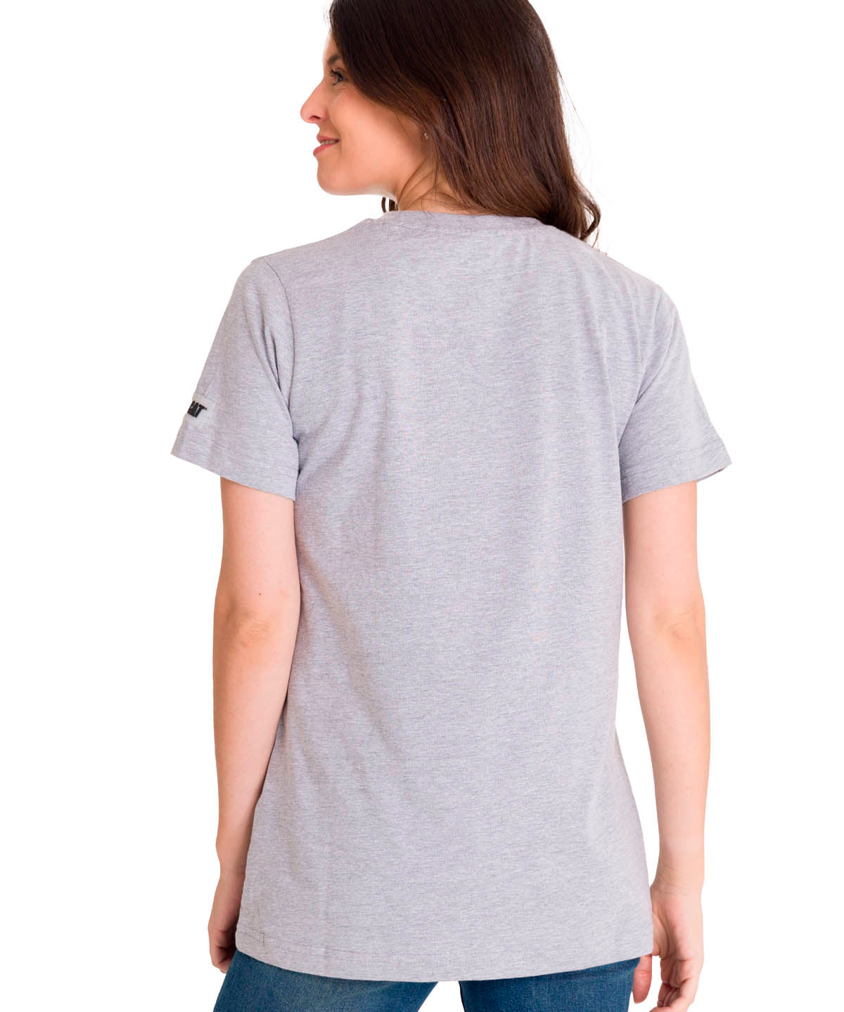 Polera Manga corta Casual Mujer WOMEN'S TM LOGO TEE Gris CAT