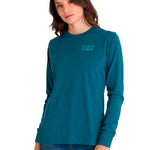 Polera Manga Larga Mujer Trademark Banner Celeste CAT