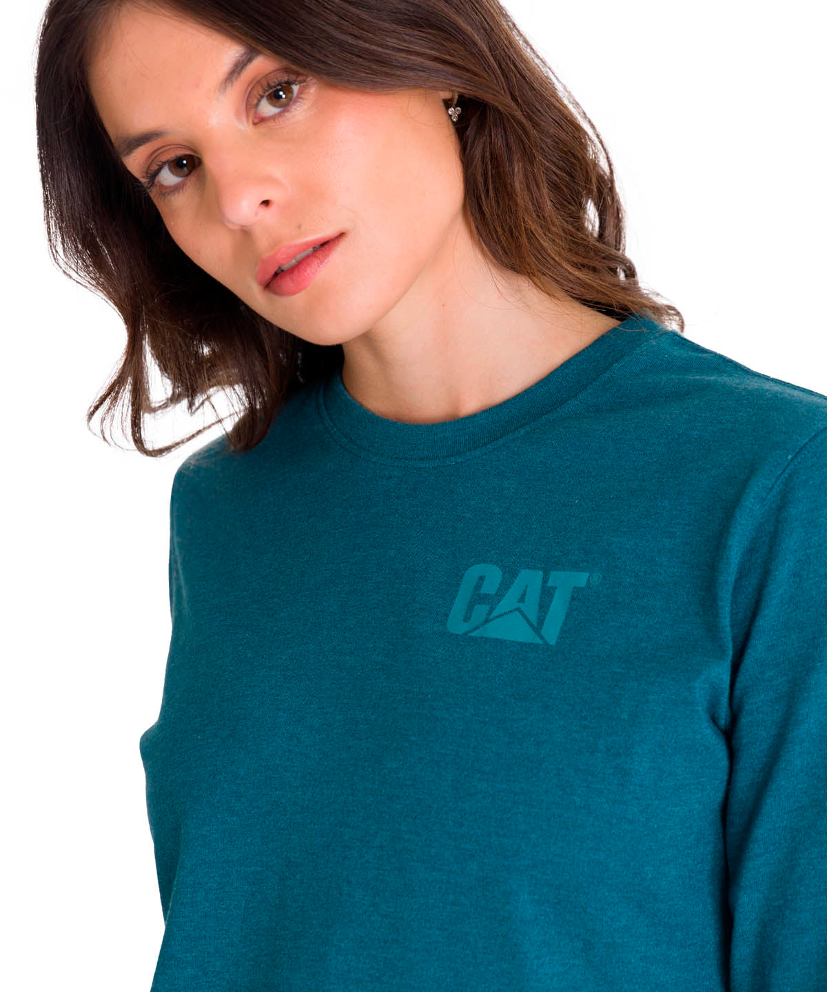 Polera Manga Larga Mujer Trademark Banner Celeste CAT