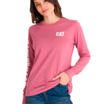 Polera Manga Larga Mujer Trademark Banner Tee Ciruela Cat