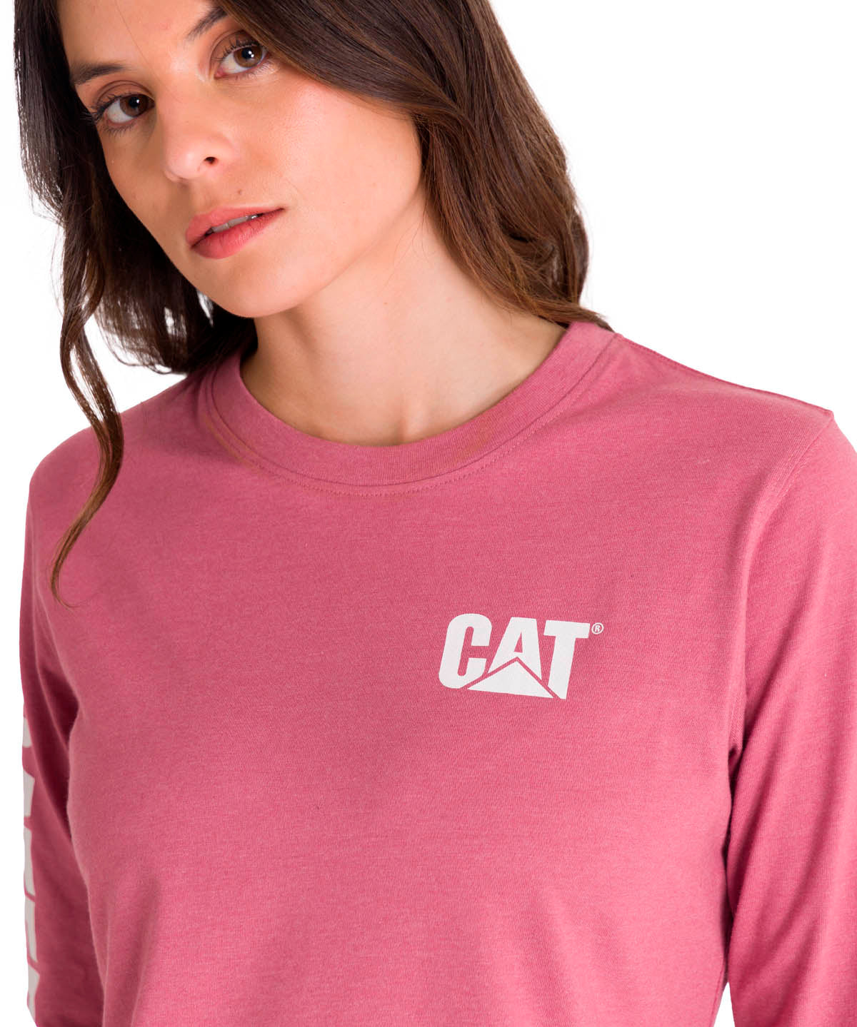 Polera Manga Larga Mujer Trademark Banner Tee Ciruela Cat
