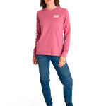 Polera Manga Larga Mujer Trademark Banner Tee Ciruela Cat