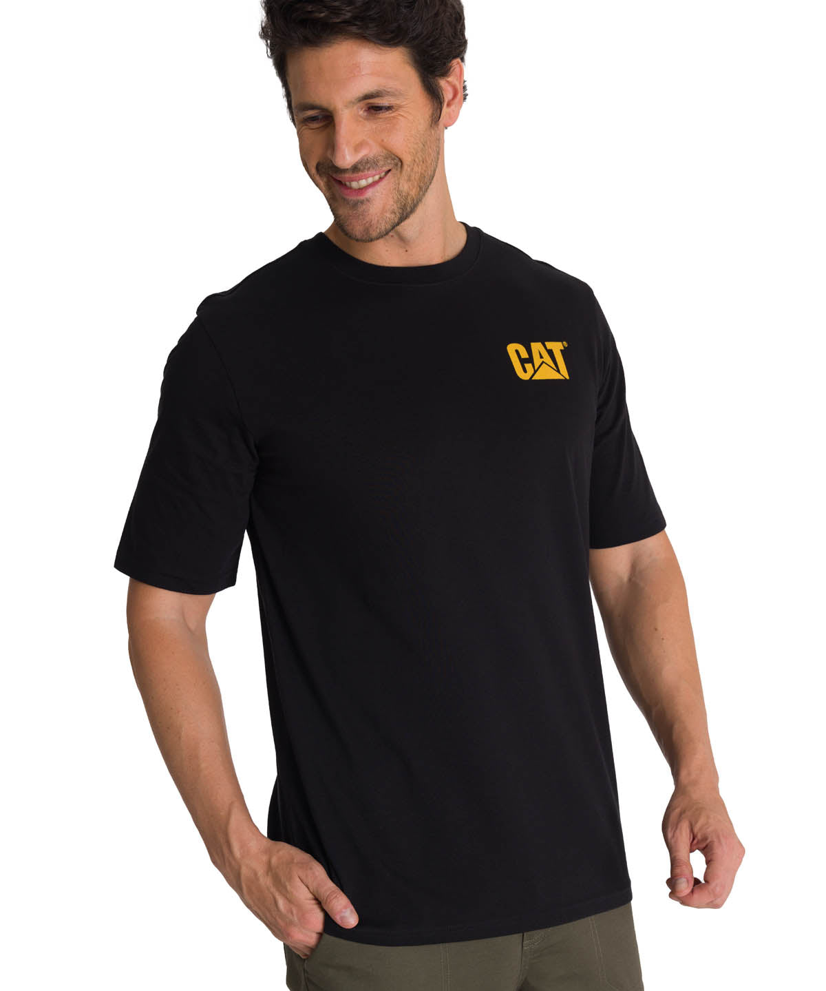 Polera Manga Corta Hombre Diseño MFW Negro CAT
