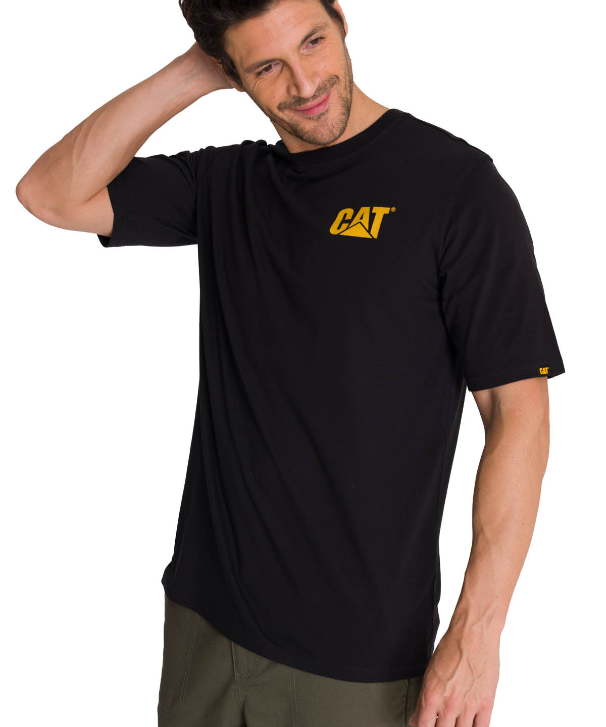 Polera Manga Corta Hombre Diseño MFW Negro CAT