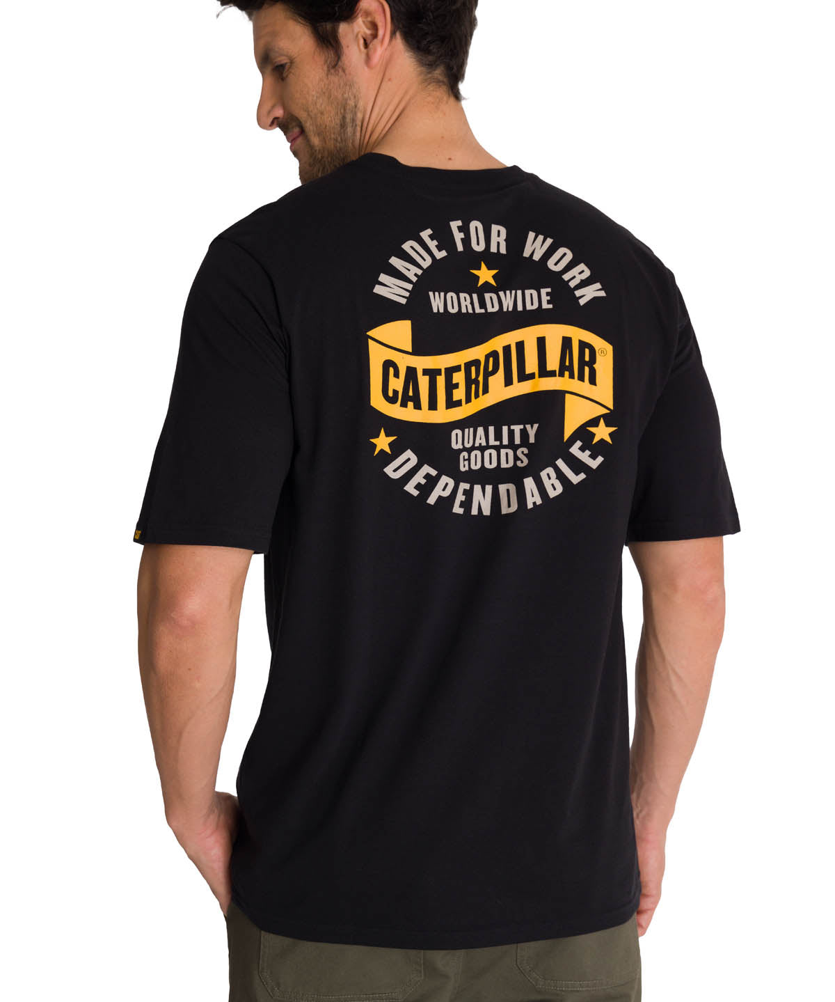 Polera Manga Corta Hombre Diseño MFW Negro CAT