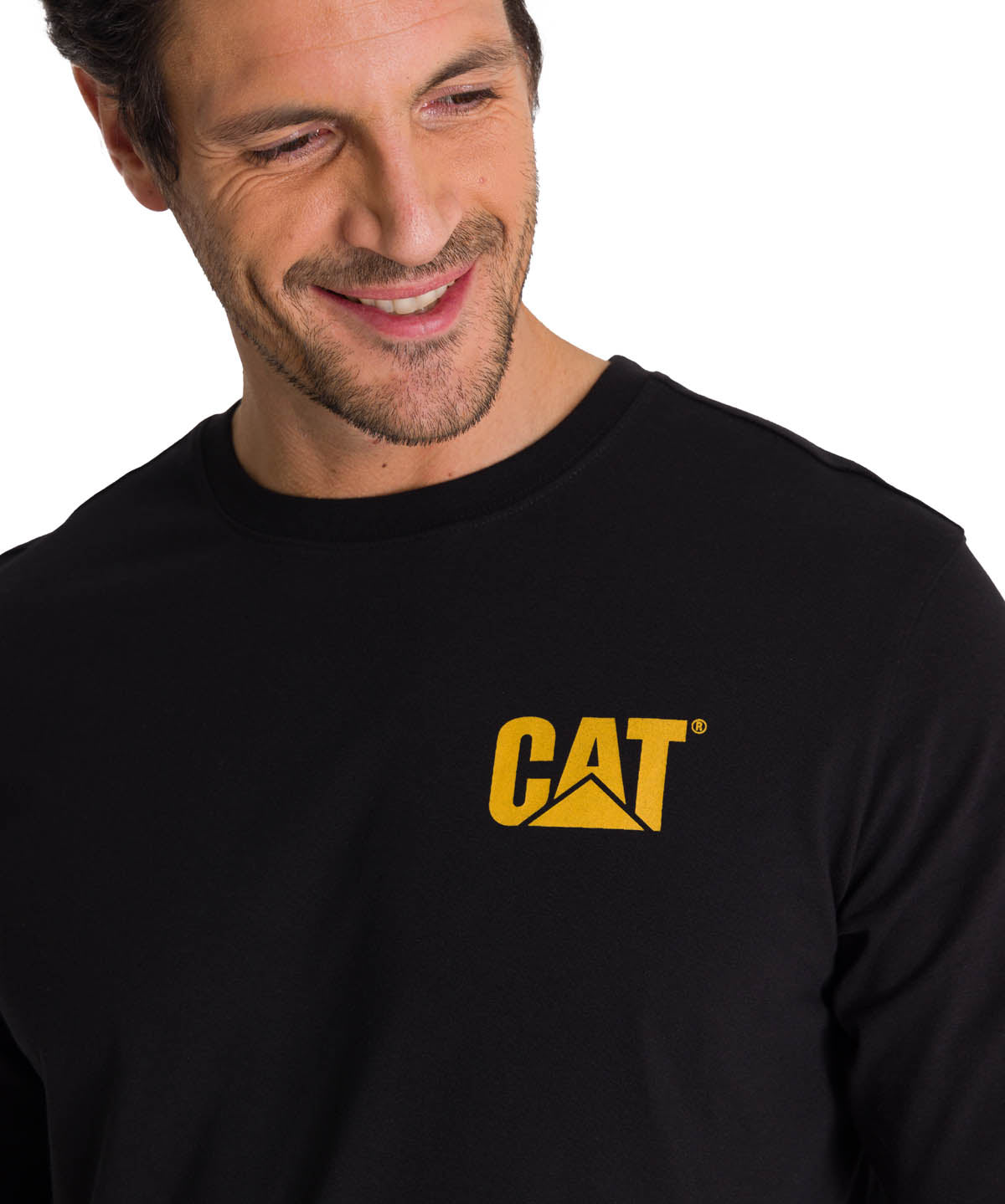 Polera Manga Corta Hombre Diseño MFW Negro CAT