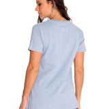 Polera Manga Corta Casual Mujer Women'S Graphic Tee Azul Cat