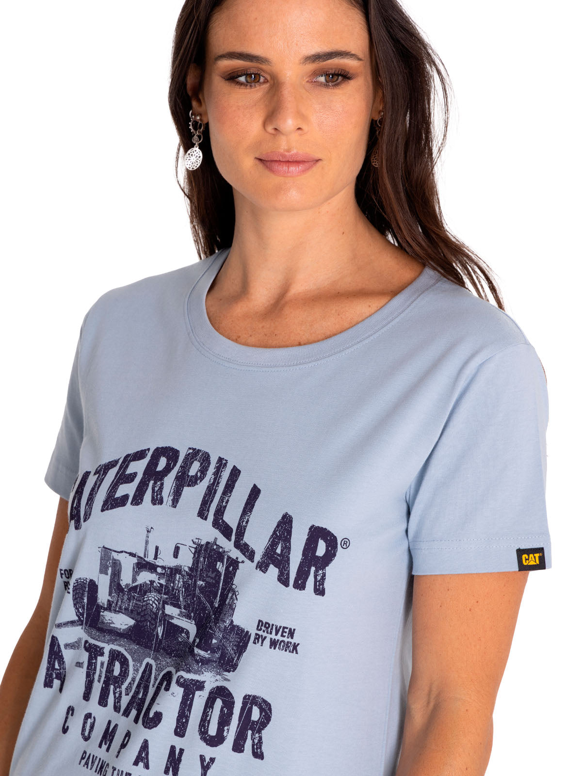 Polera Manga Corta Casual Mujer Women'S Graphic Tee Azul Cat
