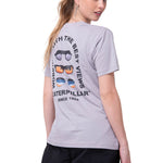 Polera Manga Corta Mujer Diseño Gráfico Lila Cat