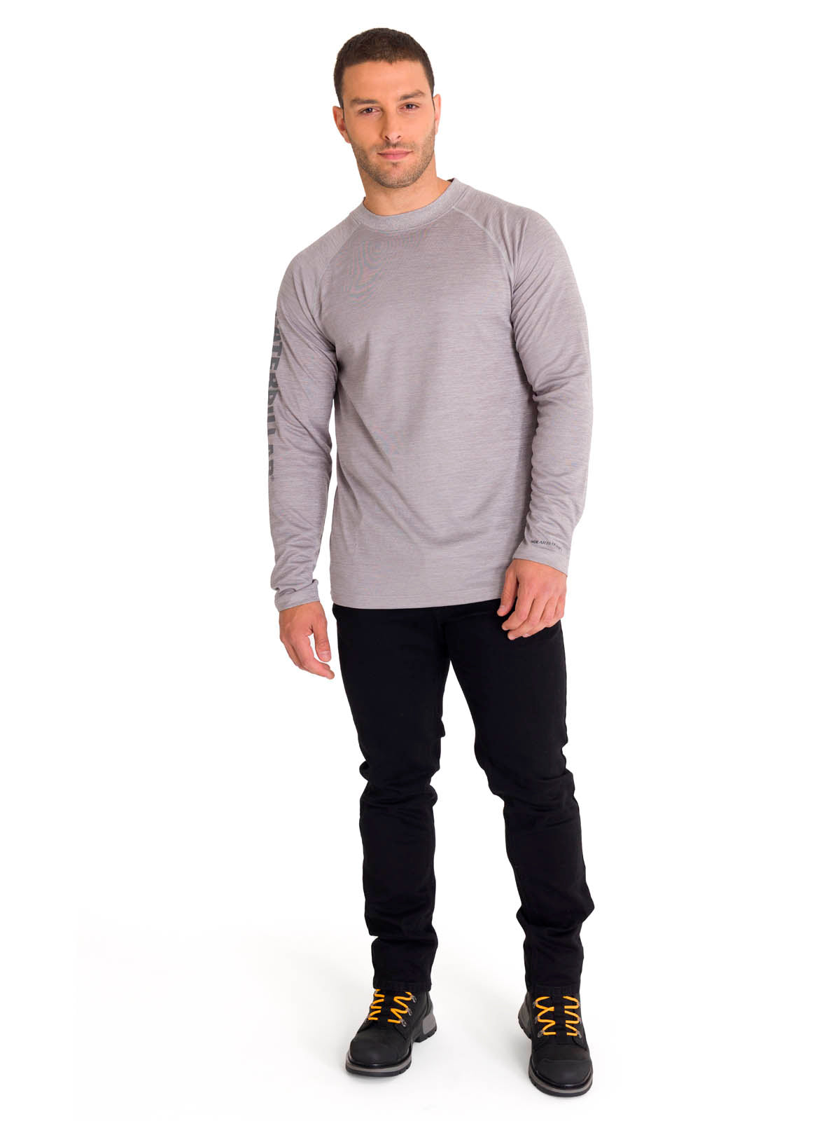 Polera Manga Larga Hombre LIGHTWEIGHT COOLING L/S CREW TEE Gris Cat