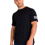 Polera Manga Corta Hombre LIGHTWEIGHT COOLING S/S CREW TEE Negra Cat