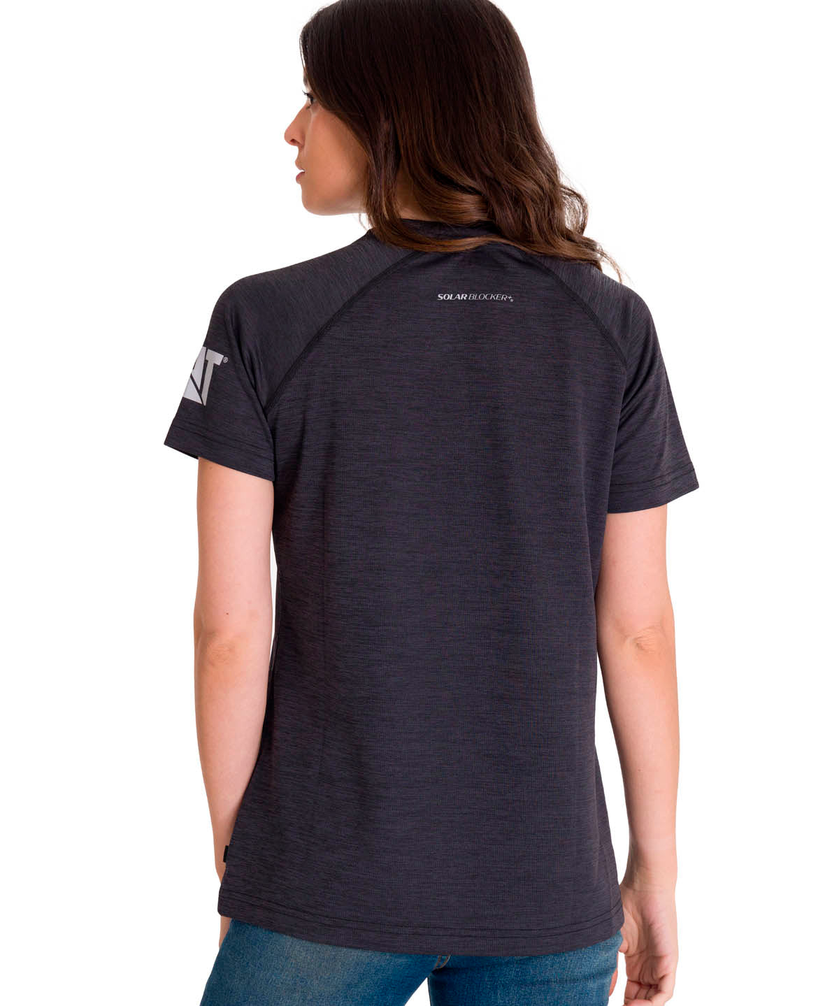 Polera Manga Corta Mujer LIGHTWEIGHT COOLING S/S CREW TEE Negra Cat