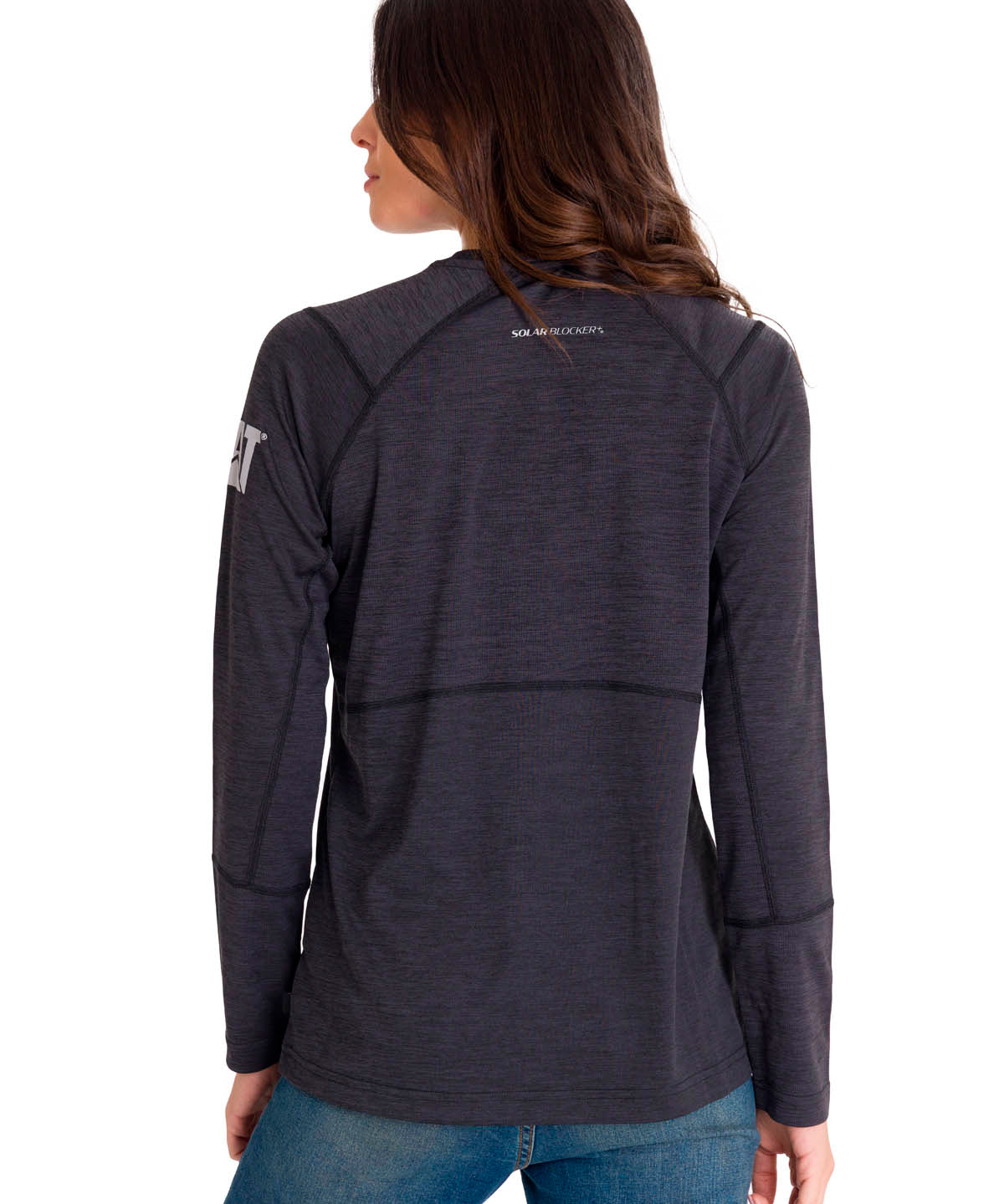 Polera Manga Larga Mujer WOMEN'S LIGHTWEIGHT COOLING L/S CREW Negra Cat