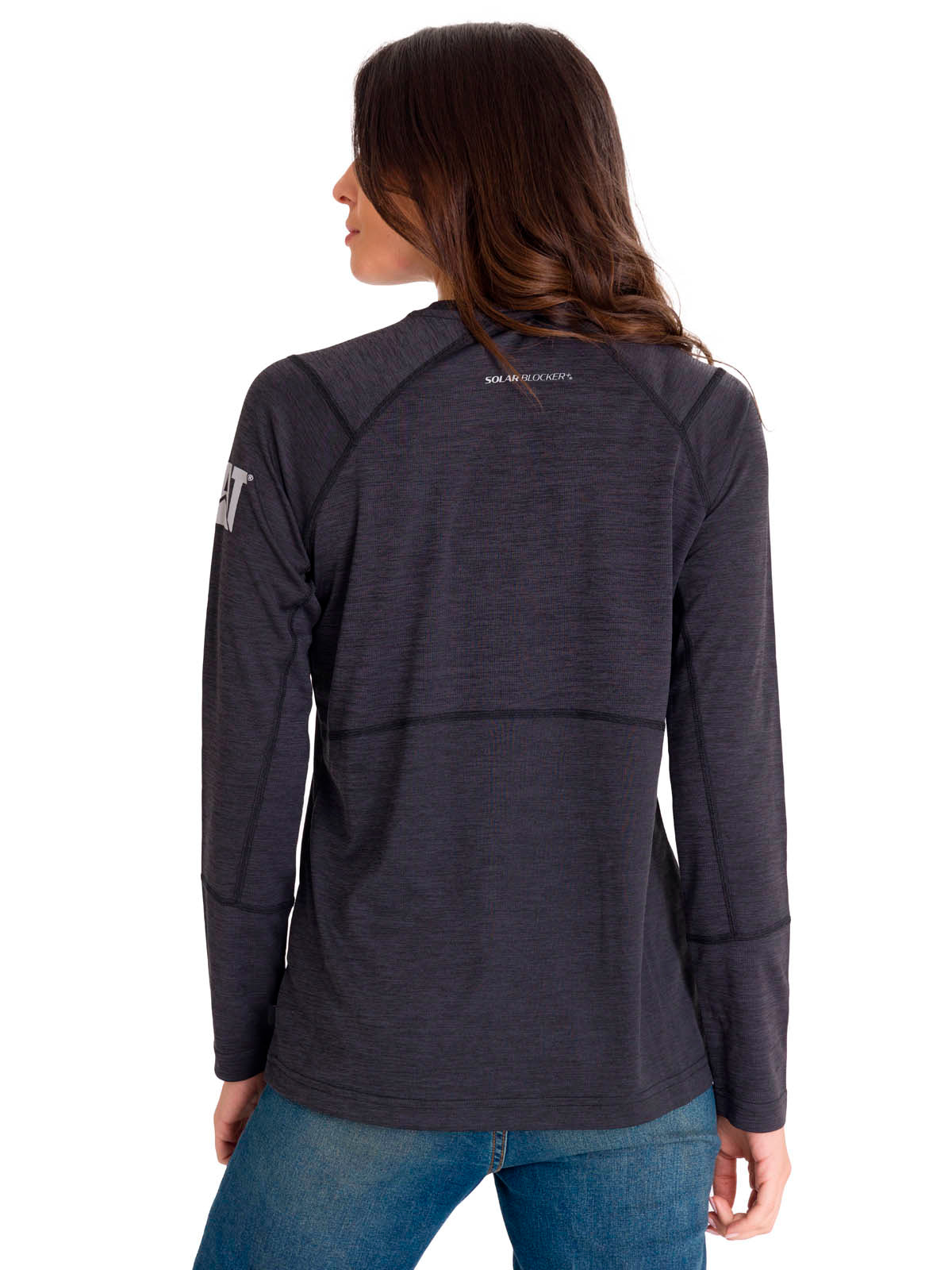 Polera Manga Larga Mujer WOMEN'S LIGHTWEIGHT COOLING L/S CREW Negra Cat