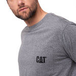 Polera Manga larga Hombre Tough Cut Pocket Gris Cat