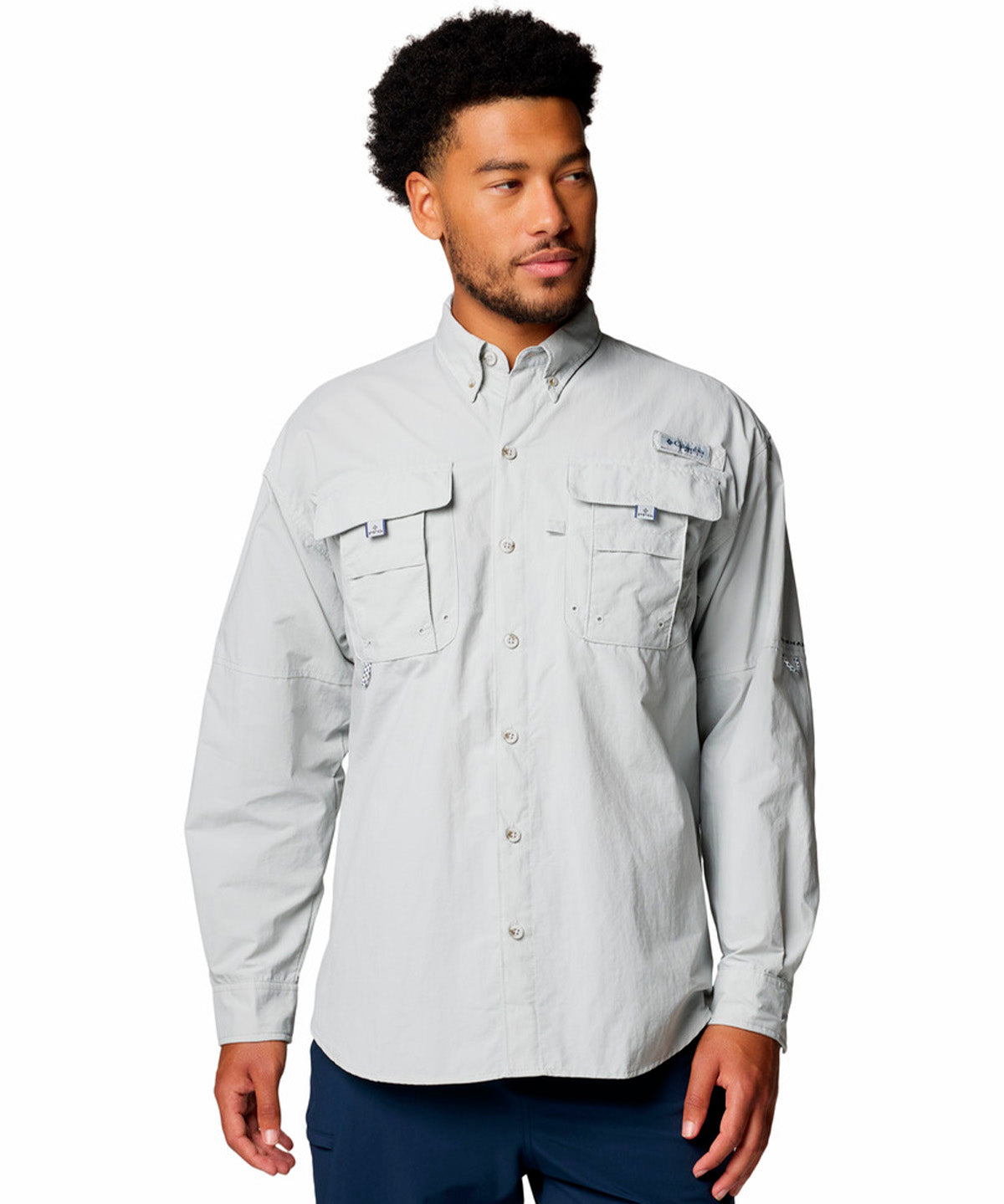 Camisa Manga Larga Hombre Bahama II Gris Columbia