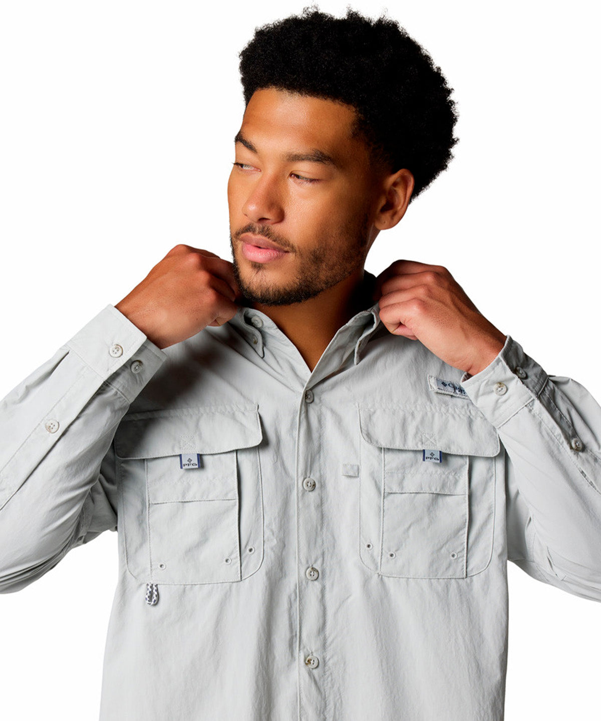 Camisa Manga Larga Hombre Bahama II Gris Columbia