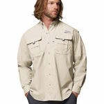 Camisa Manga Larga Hombre Bahama II Beige Columbia