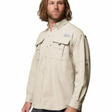 Camisa Manga Larga Hombre Bahama II Beige Columbia