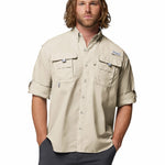 Camisa Manga Larga Hombre Bahama II Beige Columbia