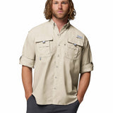 Camisa Manga Larga Hombre Bahama II Beige Columbia