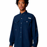 Camisa Manga Larga Hombre Bahama II Azul Columbia
