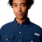 Camisa Manga Larga Hombre Bahama II Azul Columbia