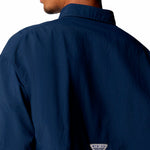 Camisa Manga Larga Hombre Bahama II Azul Columbia