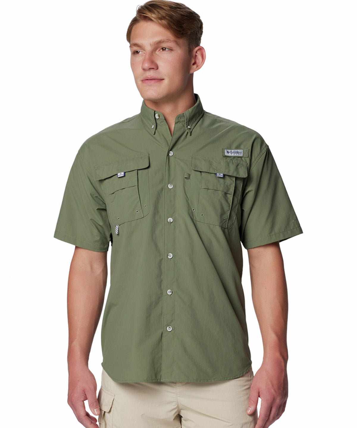 Camisa Manga Corta Hombre Bahama II Verde Columbia