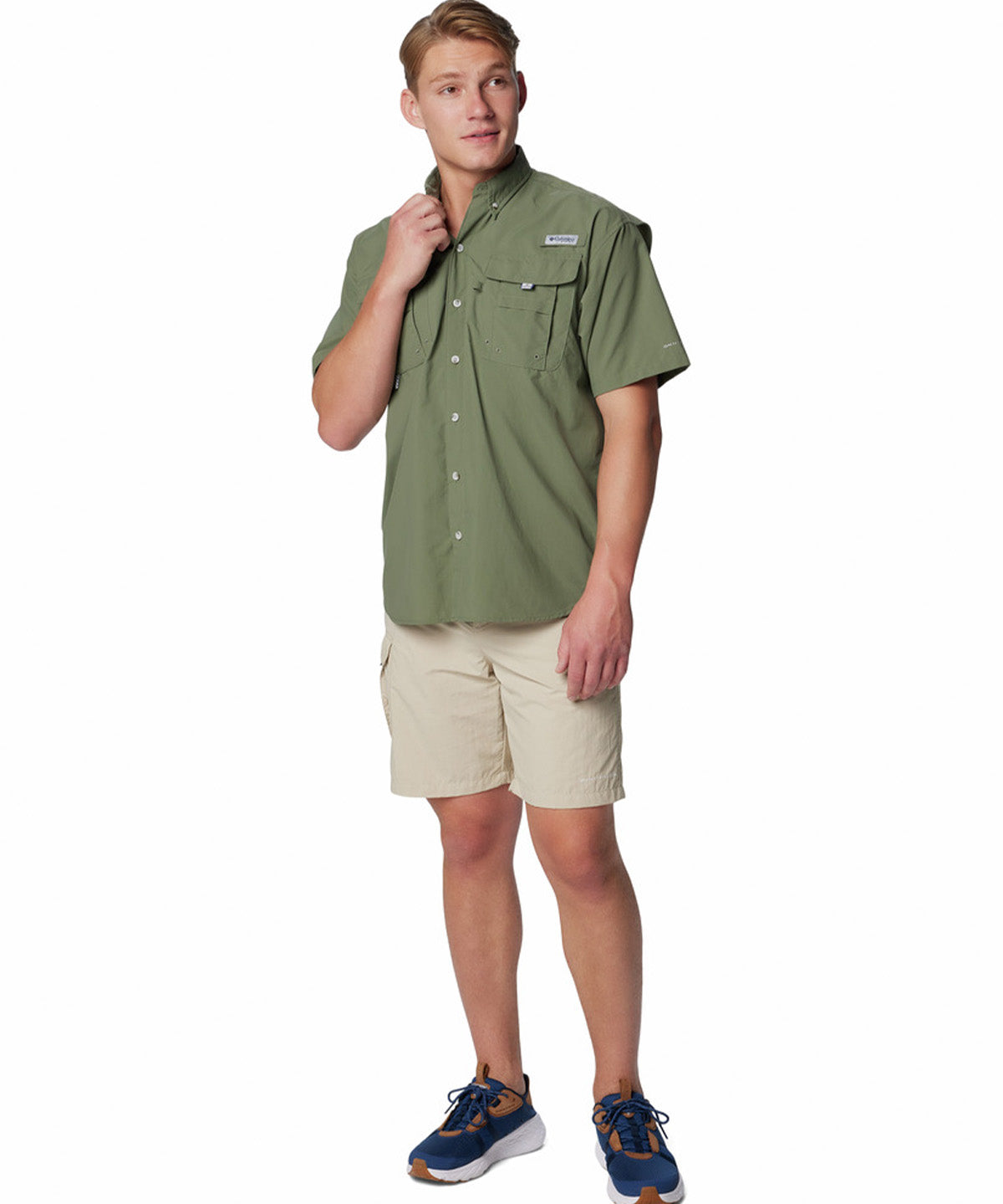 Camisa Manga Corta Hombre Bahama II Verde Columbia
