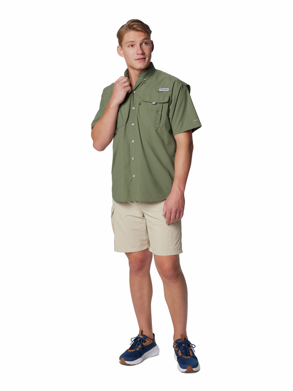 Camisa Manga Corta Hombre Bahama II Verde Columbia