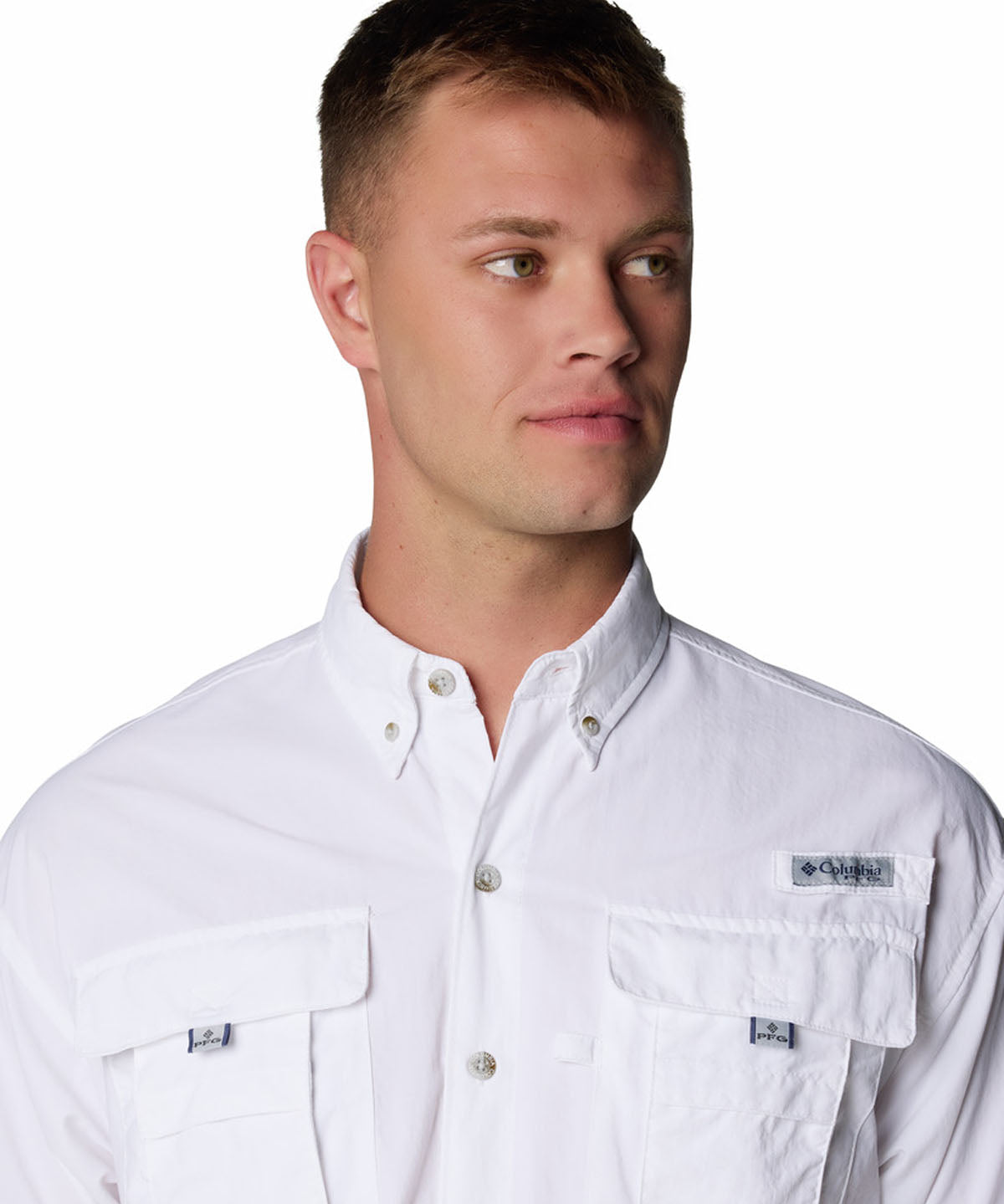 Camisa Manga Corta Hombre Bahama II Blanco Columbia