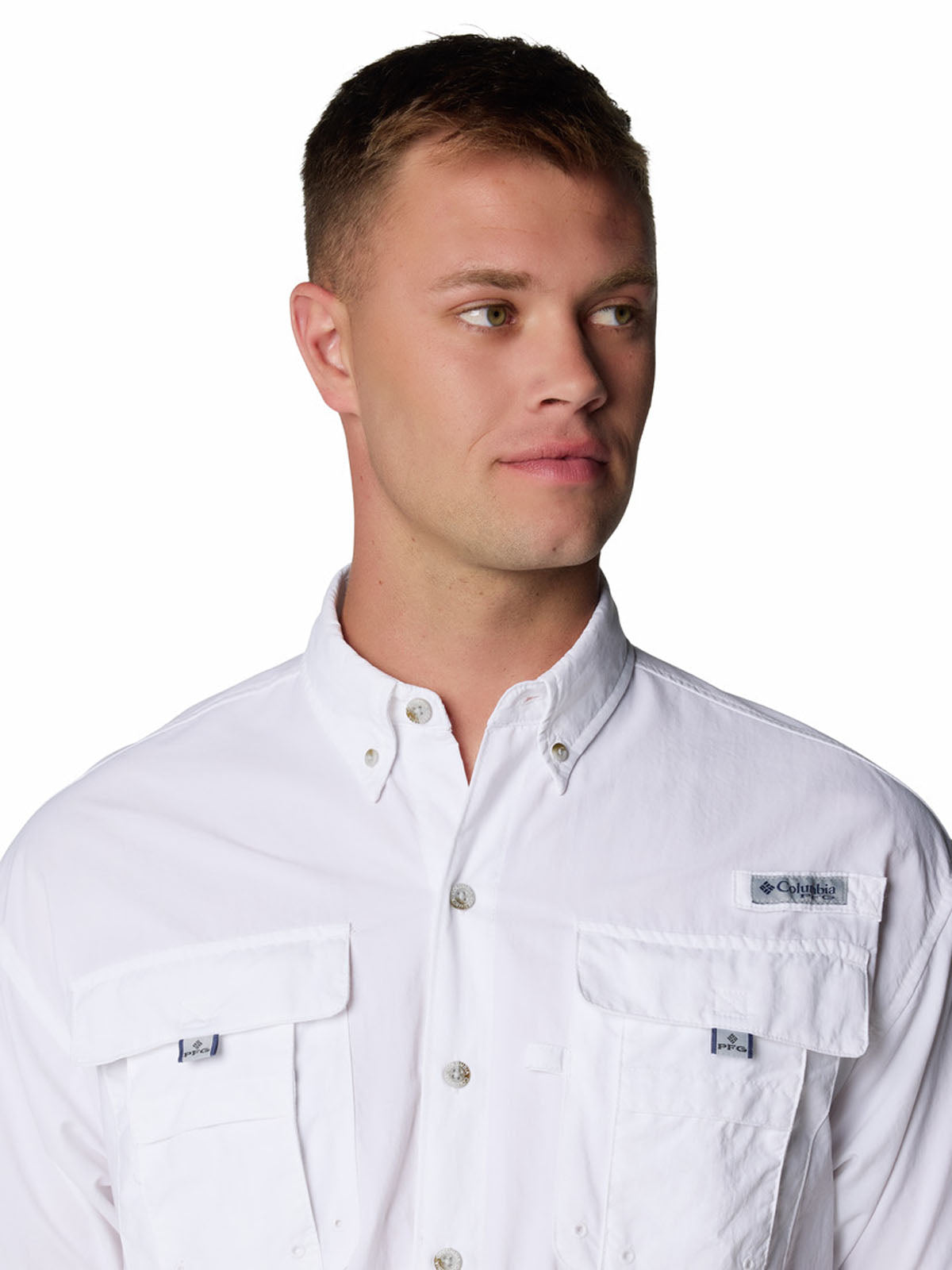 Camisa Manga Corta Hombre Bahama II Blanco Columbia