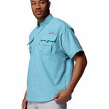 Camisa Manga Corta Hombre Bahama II Azul Columbia