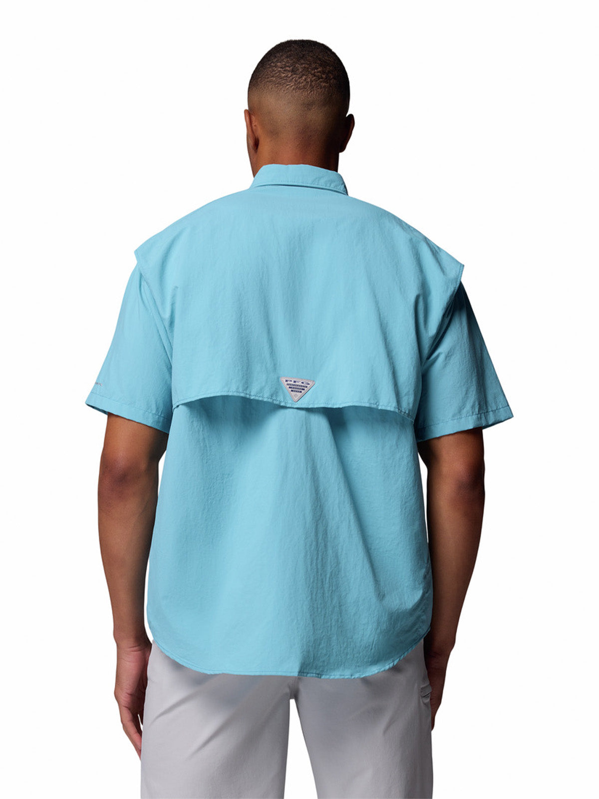 Camisa Manga Corta Hombre Bahama II Azul Columbia