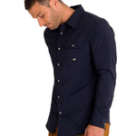 Camisa Manga Larga Casual Hombre LIGHTWEIGHT L/S WESTERN SHIRT Azul Marino Cat