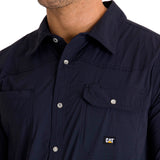 Camisa Manga Larga Casual Hombre LIGHTWEIGHT L/S WESTERN SHIRT Azul Marino Cat