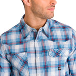 Camisa Manga Larga Casual Hombre LIGHTWEIGHT L/S WESTERN SHIRT Celeste Cat