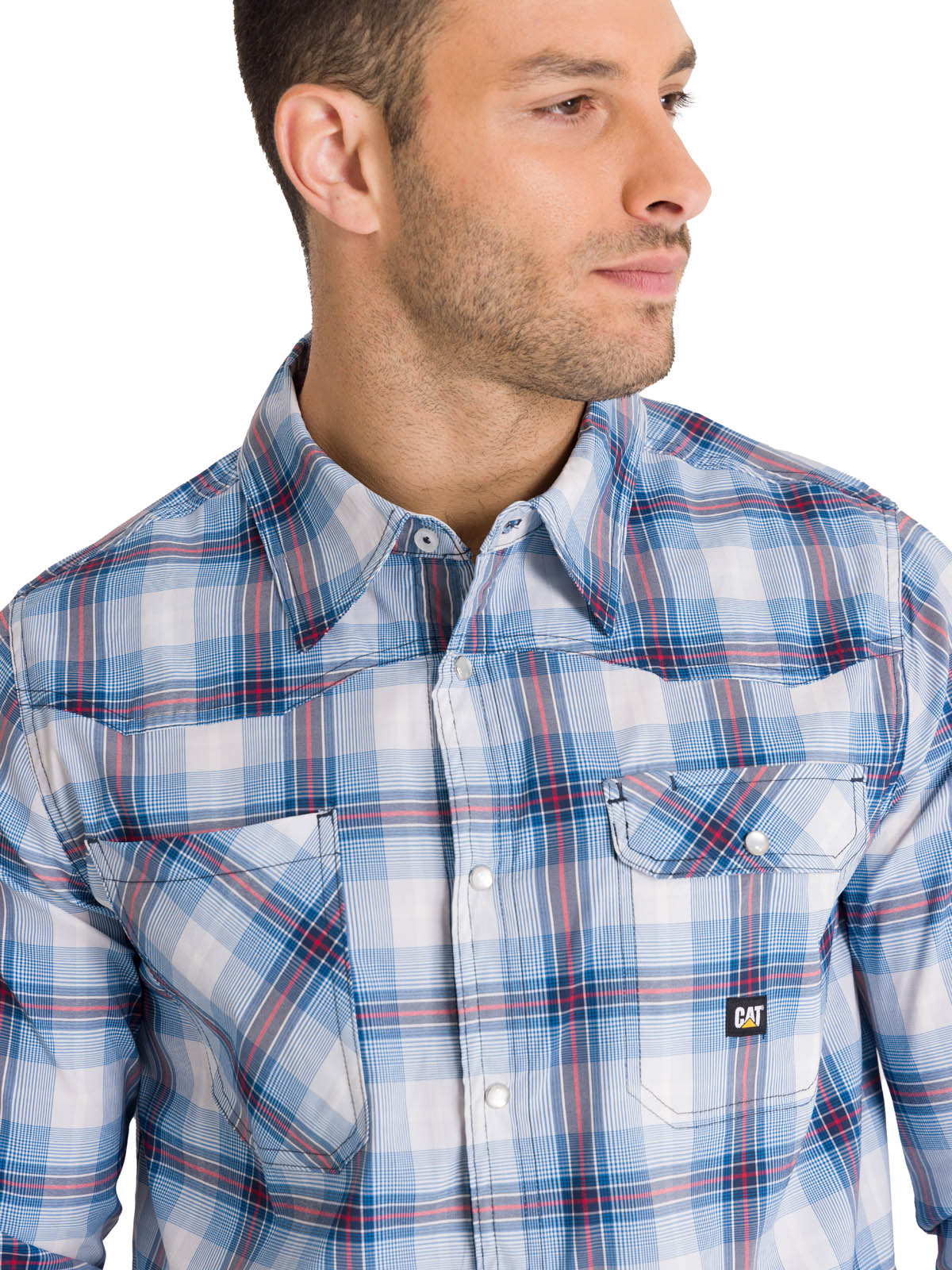 Camisa Manga Larga Casual Hombre LIGHTWEIGHT L/S WESTERN SHIRT Celeste Cat