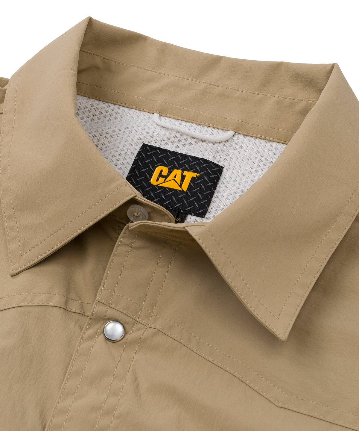 Camisa Manga Larga Hombre Lightweight Western Beige CAT