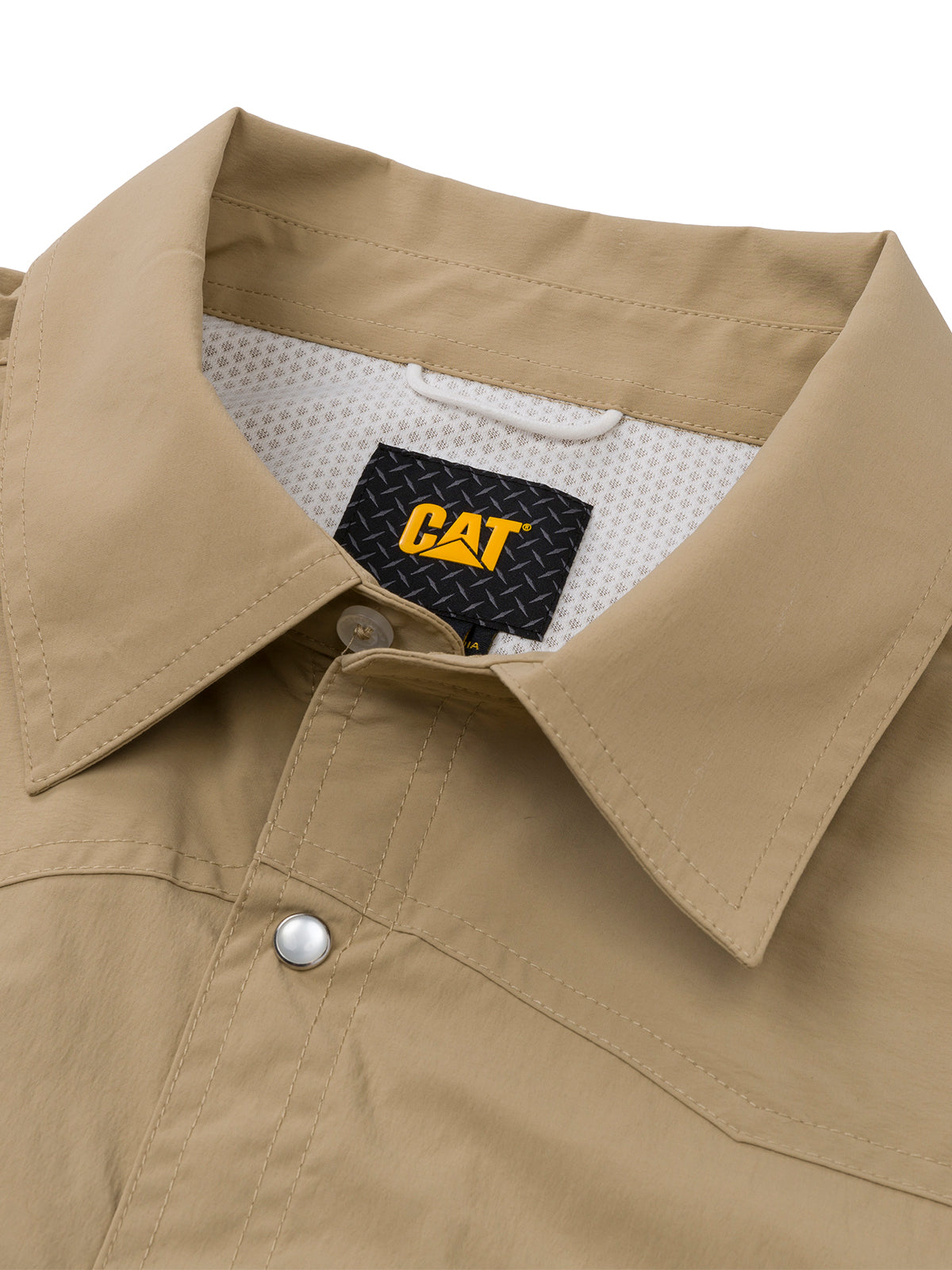 Camisa Manga Larga Hombre Lightweight Western Beige CAT