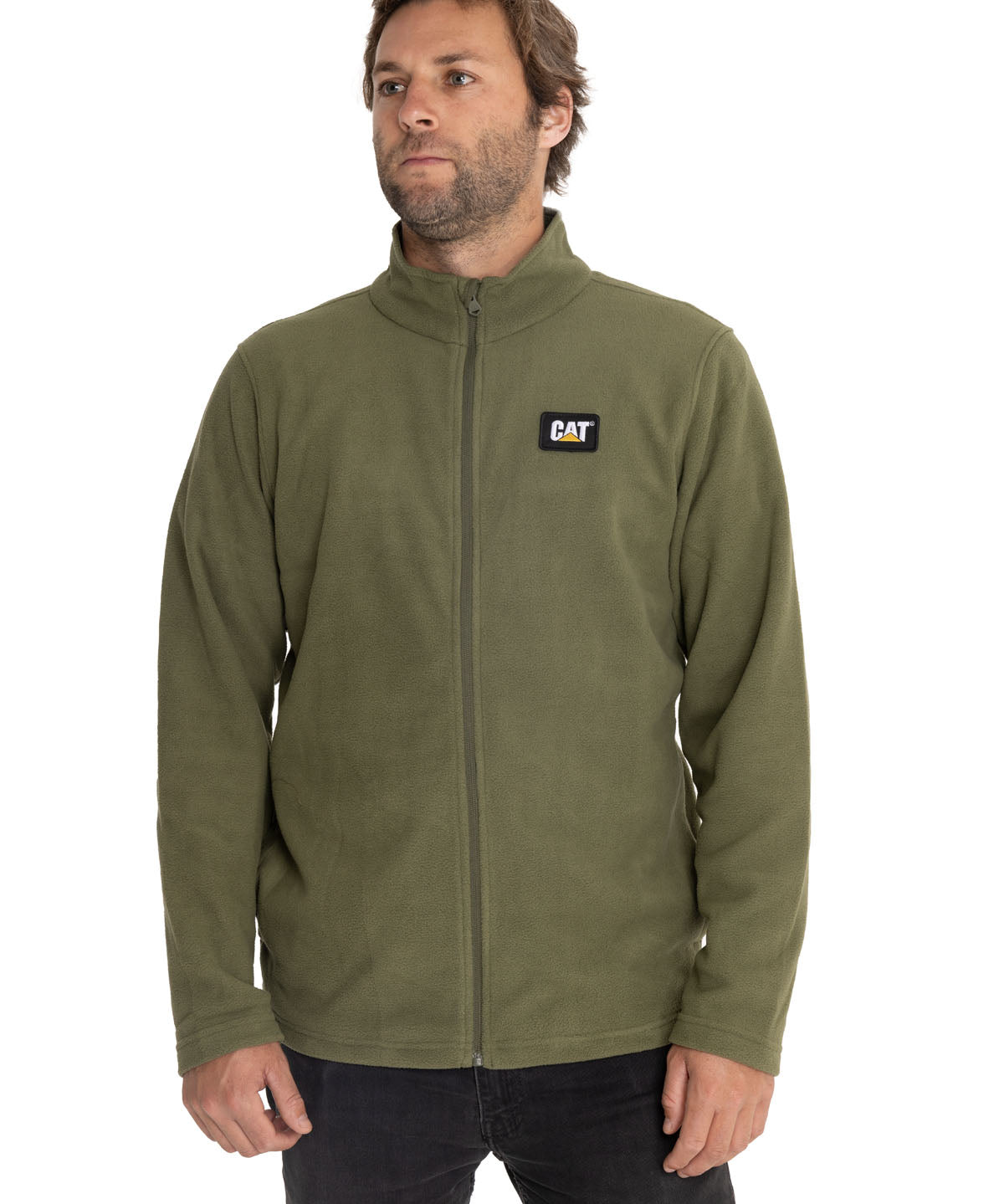 Polar Casual Hombre Microfleece Full Zip Verde Cat