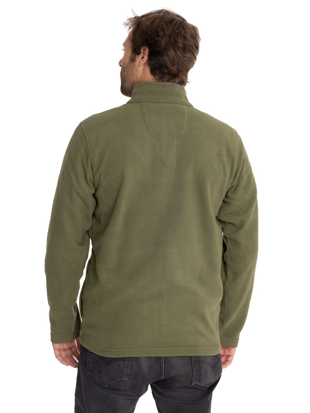 Polar Casual Hombre Microfleece Full Zip Verde Cat