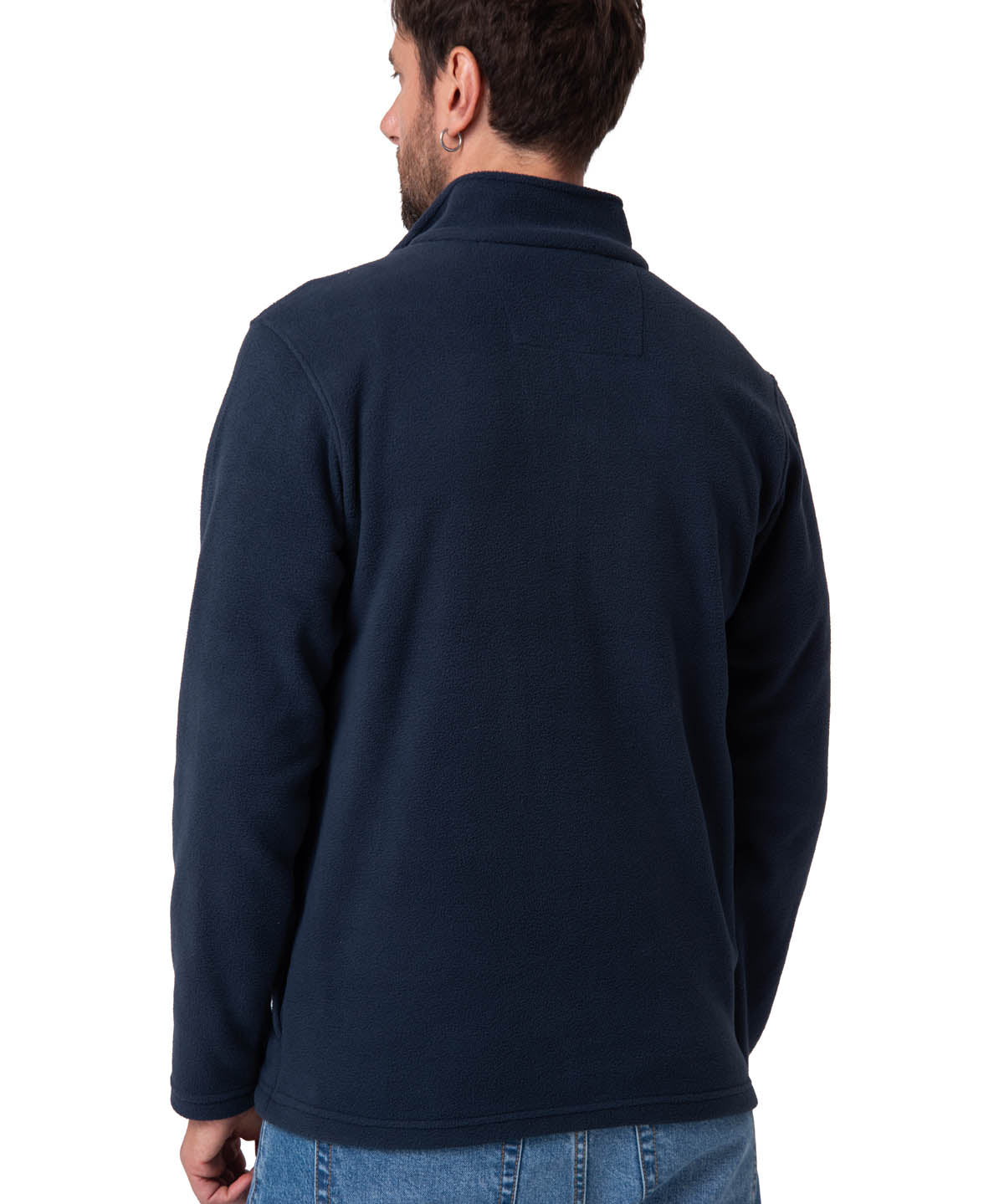 Polar Casual Hombre Microfleece Full Zip Azul Cat